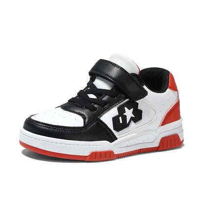 2025 Blue Skateboard Shoes Kids Sneakers Boys Comfortable Leather Casu