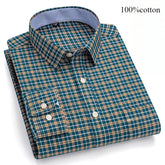 Fashion over size 7XL long-sleeve shirts for men 100%cotton Oxford slim fit plain shirt soft casual elegants designer clothes ShedPoundsPortal