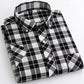 2025 Summer Cotton Plaid Short Sleeve Shirts For Men Plus Size Regular Fit Classic Young  England  Style Shirts Man&