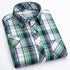 2025 Summer Cotton Plaid Short Sleeve Shirts For Men Plus Size Regular Fit Classic Young  England  Style Shirts Man&