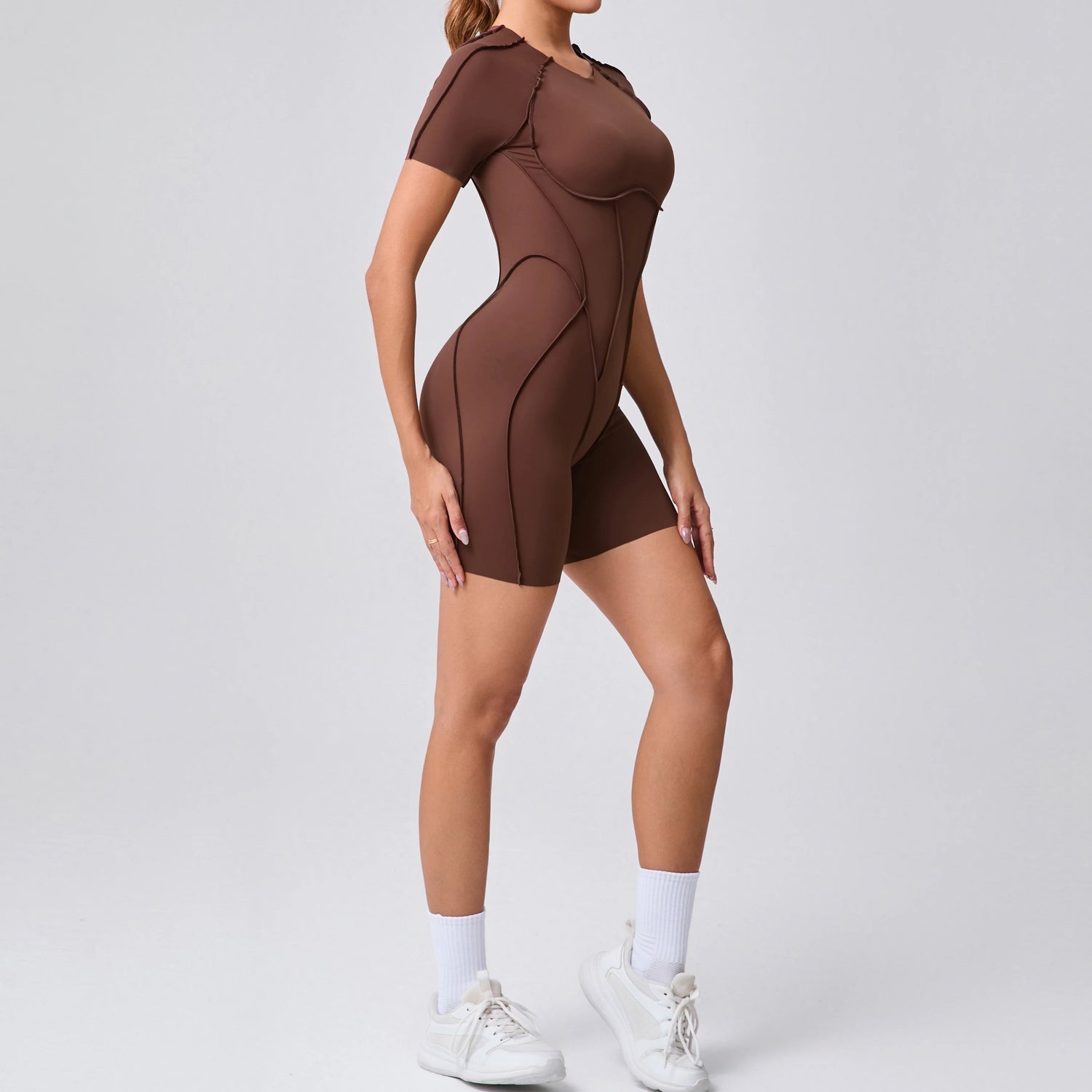 Short Jumpsuit Gym Clothes For Women Sportswear Fitness Overalls Backless Scrunch Booty Yoga Suit Sports Set Outfit ShedPoundsPortal