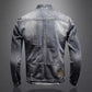 Trendy Stand Collar Zip-Uplapel Motorcycle Denim Jacket Unique Vintage Sports Top For Men Casual Trendy Brand Jacket ShedPoundsPortal