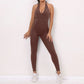 Women Sporty Jumpsuits Fitness Yoga Overalls with Padding Workout Clothes for Women Gym Set Women Bodysuit Sportswear Playsuit ShedPoundsPortal