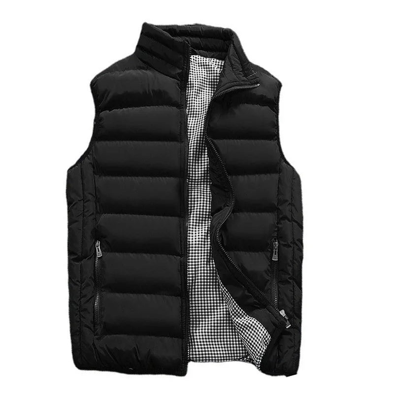 Men Vest Windproof Vest Men Jacket Sleeveless Vest Winter Jacket Casual Coat Men down Cotton Warm Thicken Waistcoat thick gilet ShedPoundsPortal