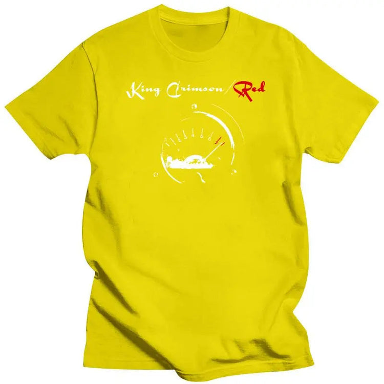 Mens Clothing  King Crimson Men Red Speedometer T Shirt Black ShedPoundsPortal